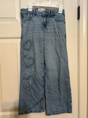 Abercrombie kids baggy heart jeans girls 11/12 short.